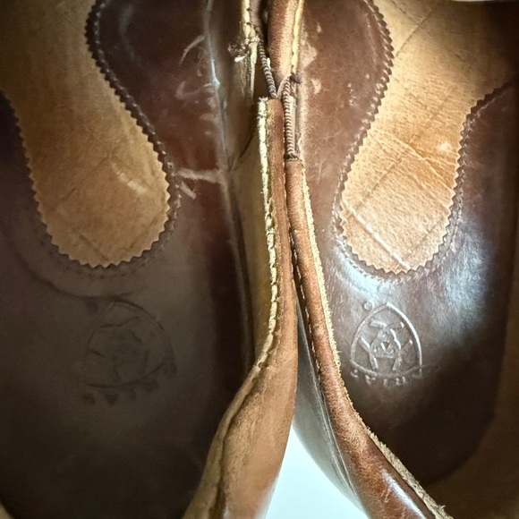 Ariat Clogs Ashland Tooled Leather Platform Studded Cognac Brown Tan Women’s 8 - Picture 9 of 9